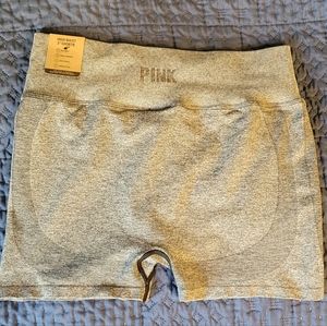 PINK brand XL yoga shorts, gray, NWT